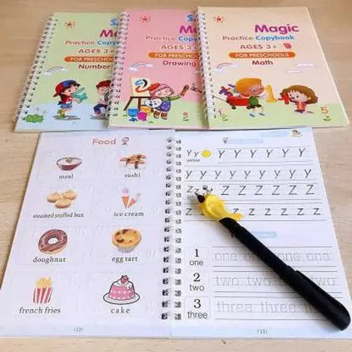 Magic Practice Copybook – 4 Books + 10 Refills