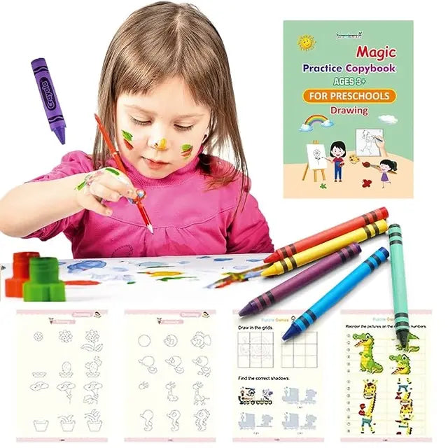 Magic Practice Copybook – 4 Books + 10 Refills