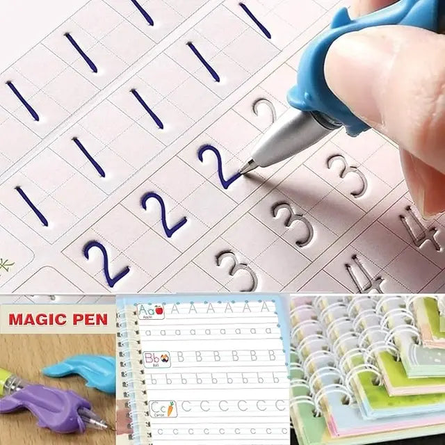 Magic Practice Copybook – 4 Books + 10 Refills