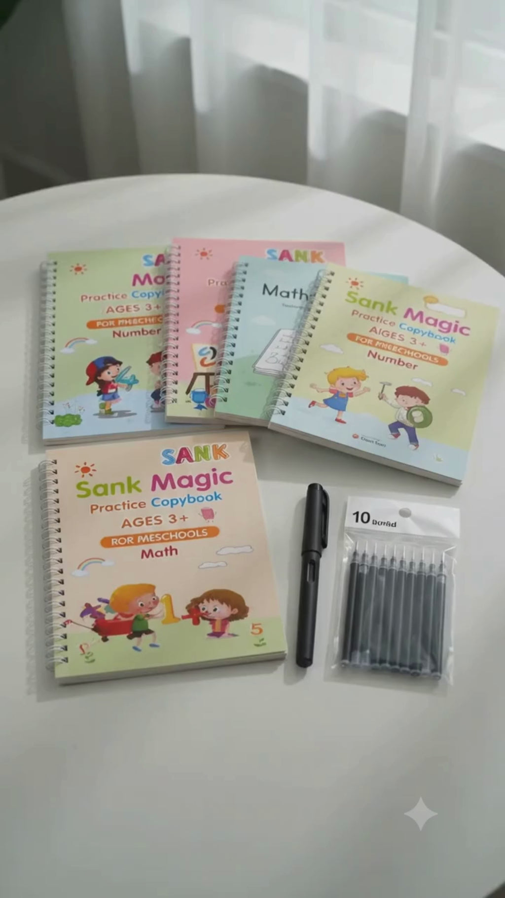 Magic Practice Copybook – 4 Books + 10 Refills