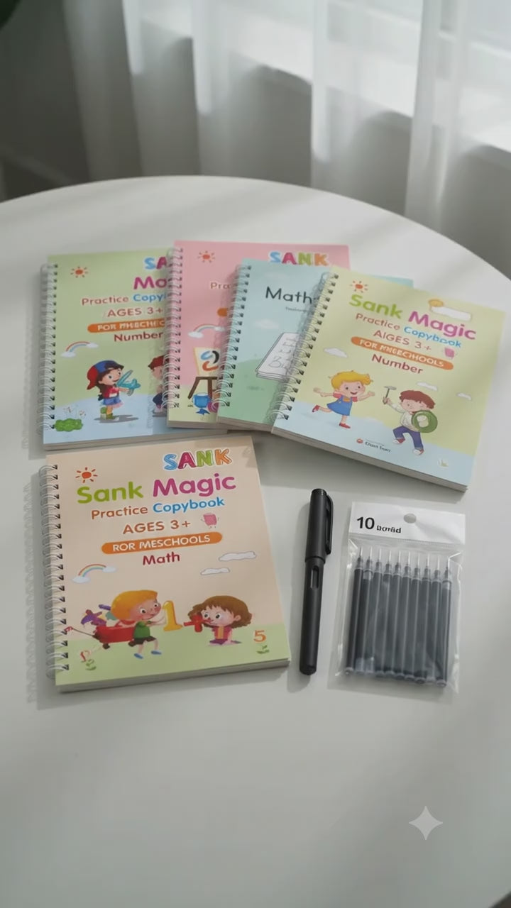 Magic Practice Copybook – 4 Books + 10 Refills